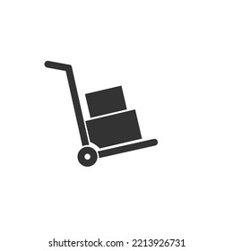 Handcart icon on white background. Vector illustration