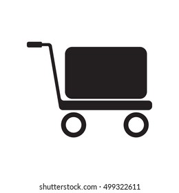 handcart icon on the white background