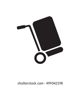 handcart icon on the white background