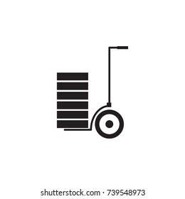 handcart icon on white background