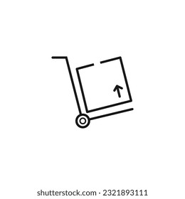 handcart icon. Shopping and Market symbol template for graphic and web design collection logo vector illustration