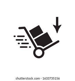 Handcart Icon In Trendy  Design Vector Eps 10