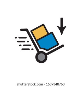 Handcart Icon In Trendy  Design Vector Eps 10