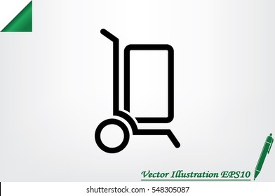handcart icon vector