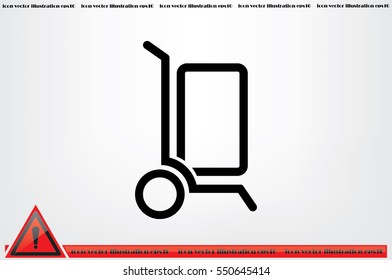 handcart icon vector.