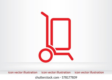 handcart icon vector.