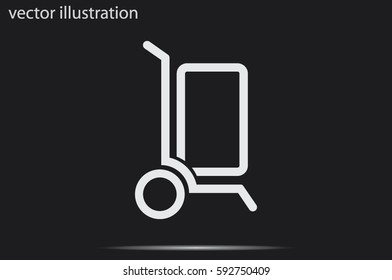 handcart icon vector.