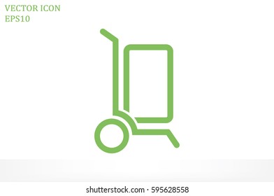 handcart icon vector.