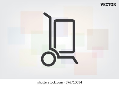 handcart icon vector