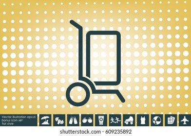 handcart icon vector