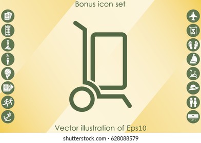 handcart icon vector