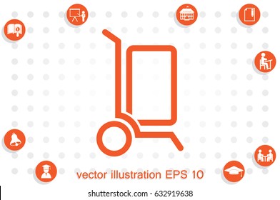 handcart icon vector