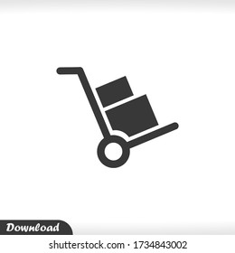 Handcart icon vector eps 10