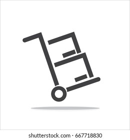 handcart icon vector for web site and application.