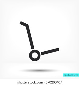 handcart . line vector icon