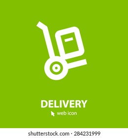 a handcart line vector icon for web and app mobile minimalistic flat design
