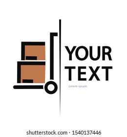 handcart logo, icon isolated on white background.
