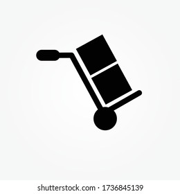 Handcart sign icon on white background. Vector illustration