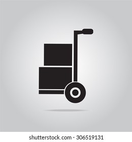 handcart symbol vector illustration