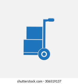 handcart symbol vector illustration