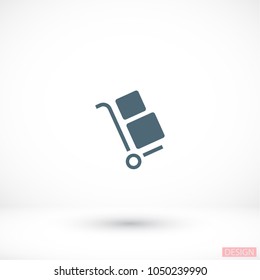 handcart vector icon