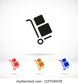 handcart vector icon
