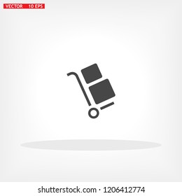 handcart vector icon