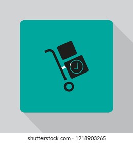 handcart vector icon