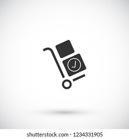 handcart vector icon