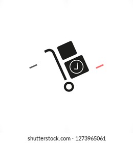 handcart vector icon