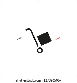 handcart vector icon