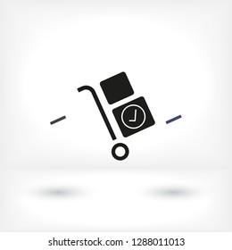 handcart vector icon
