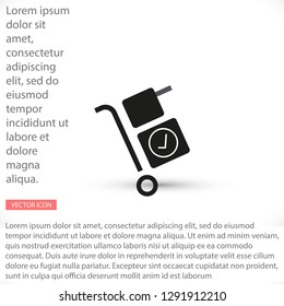handcart vector icon