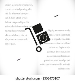handcart vector icon