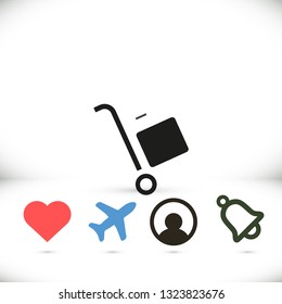 handcart vector icon