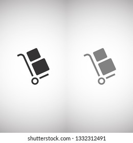 handcart vector icon