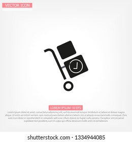 handcart vector icon