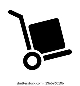 Handcart vector icon