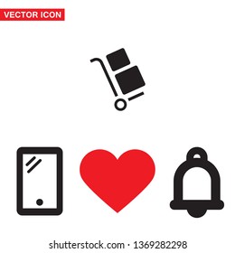 handcart vector icon