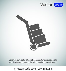 Handcart vector  icon