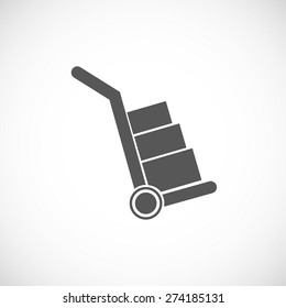 Handcart vector  icon