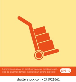 Handcart vector  icon