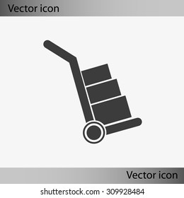 Handcart vector  icon