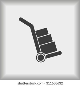 Handcart vector  icon