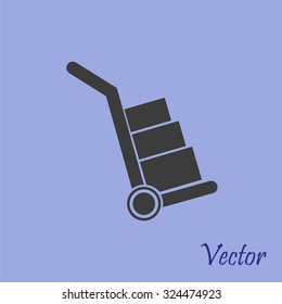 Handcart vector  icon