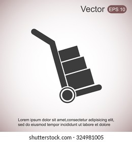 Handcart vector  icon