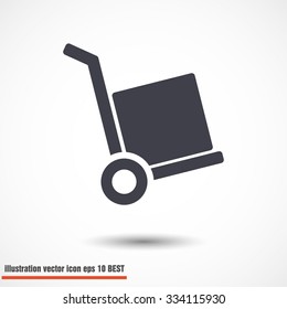 handcart.  vector icon