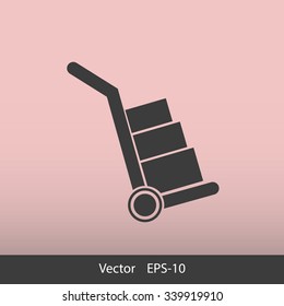 Handcart vector  icon