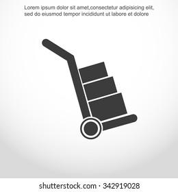Handcart vector  icon