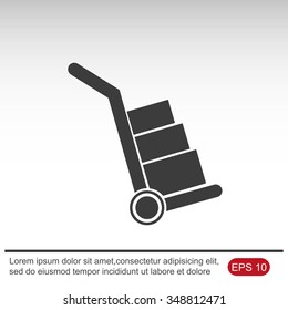 Handcart vector  icon